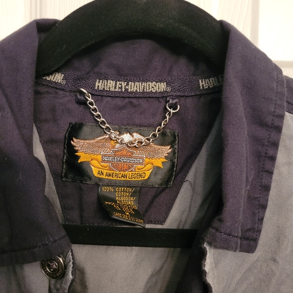 Men's Short sleeve Button down Harley Davidson Shirt  size medium - Picture 3 of 4